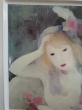 【美品】陶器製　壁掛け絵画 Marie Laurencin マリー・ローランサン　約26cmＸ22.7cmＸ2.2cm_画像2