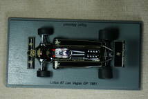 1/43 タバコデカール加工 マンセル ラスベガス spark Lotus 87 ford #12 Mansell 1981 Las Vegas 4th ロータス フォード DFV JPS_画像4