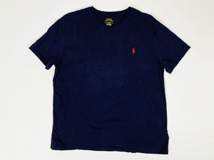 古着 b538 Mサイズ コットン 無地 クルーネック Tシャツ 紺 NAVY polo ralph lauren ポロ ラルフ ローレン 