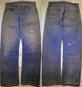 379/LEVIS501 66前期 ゆったり良いサイズです！ イエローステッチ多数