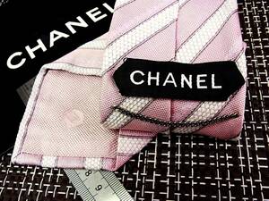 ☆状態並N☆6176■シャネル【CHANEL】【ストライプ】ネクタイ★