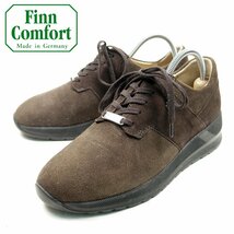 定価5万円　医師が認める靴　美品　5表記　24cm相当　Finn Comfort　フィンコンフォート　コンフォートシューズ　レザー　ブラウン/U6757_画像1