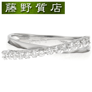 ( new goods finishing settled ) Ponte Vecchio Ponte Vecchio diamond ring ring approximately 12 number K18 WG × diamond 0.24ctpave8572