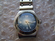 Swatch IRONY ブルー文字盤 ジュビリーブレス 腕時計 中古_画像2