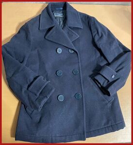 AO0114.13 OLIVE DES OLIVE SCHOOL Olive des Olive school navy dark blue pea coat wool . lady's size S