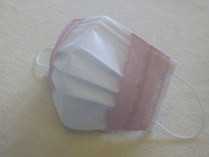 2way☆不織布マスクカバー・インナーマスク(F-67)ピンク2段 薄手対応サイズ変更可・綿100%