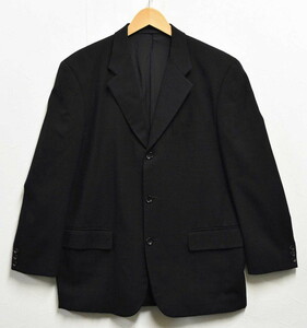 2000年代 日本製 コム・デ・ギャルソン オム ウール 織り柄 テーラードジャケット 3つボタン ネイビー M(29709