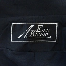 #apc エイココンドウ EIKO KONDO コート 42 黒 スタンドカラー ジップアップ ドット 水玉 ステッチ レディース [794668]_画像6