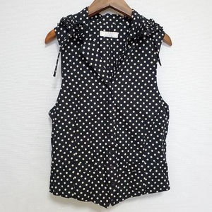 #apc Pink House PINKHOUSE the best * gilet black dot polka dot with a hood . lady's [754177]