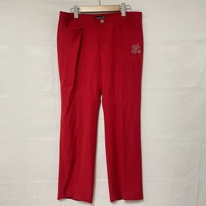 #anc GKITALIYA Italiya брюки длинный украшен блестками большой размер 13 красный женский [788006]