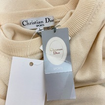 #wnc クリスチャンディオール ChristianDior sports ニット セーター L オフホワイト ロゴ刺繍 タグ付き 美品 レディース [788097]_画像7