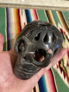 MEXICOメキシコBarroNegroバロネグロ焼きオアハカ陶器カラベラ死者の日シュガースカル骸骨3アメリカントリーインディアンLA西海岸サーフUSA