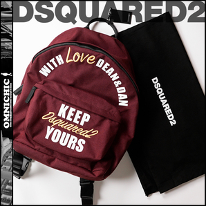 ■新品【DSQUARED2】ディースクエアード/人気のロゴ刺繍がスクール感を彩る合わせやすさ抜群のマストアイテム！バックパック/リュック/A4