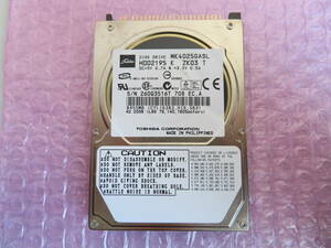 TOSHIBA 東芝 MK4025GASL (40GB 9.5mm 4200rpm)