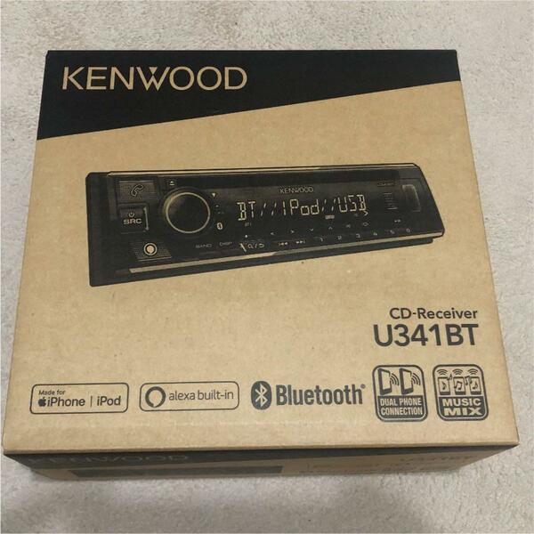 新品 2020年モデル ケンウッド(KENWOOD) カーオーディオ 1DIN 【U341BT】 自動車 Bluetooth アレクサ対応