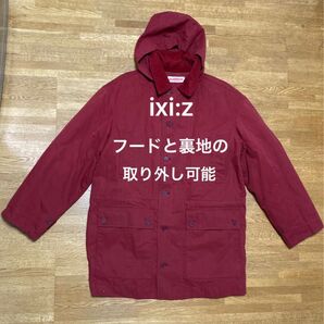 ixi:zの中綿ジャケット フードと裏地取り外し可能 メンズLサイズ