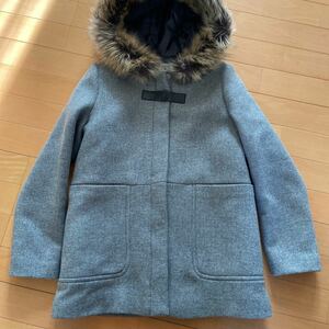 ZARA Kids☆フードファーつき中綿入りウールコート♪サイズ164☆13-14歳☆美品