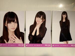 乃木坂46 齋藤飛鳥 黒ワンピ 2013.February 3種コンプ 生写真