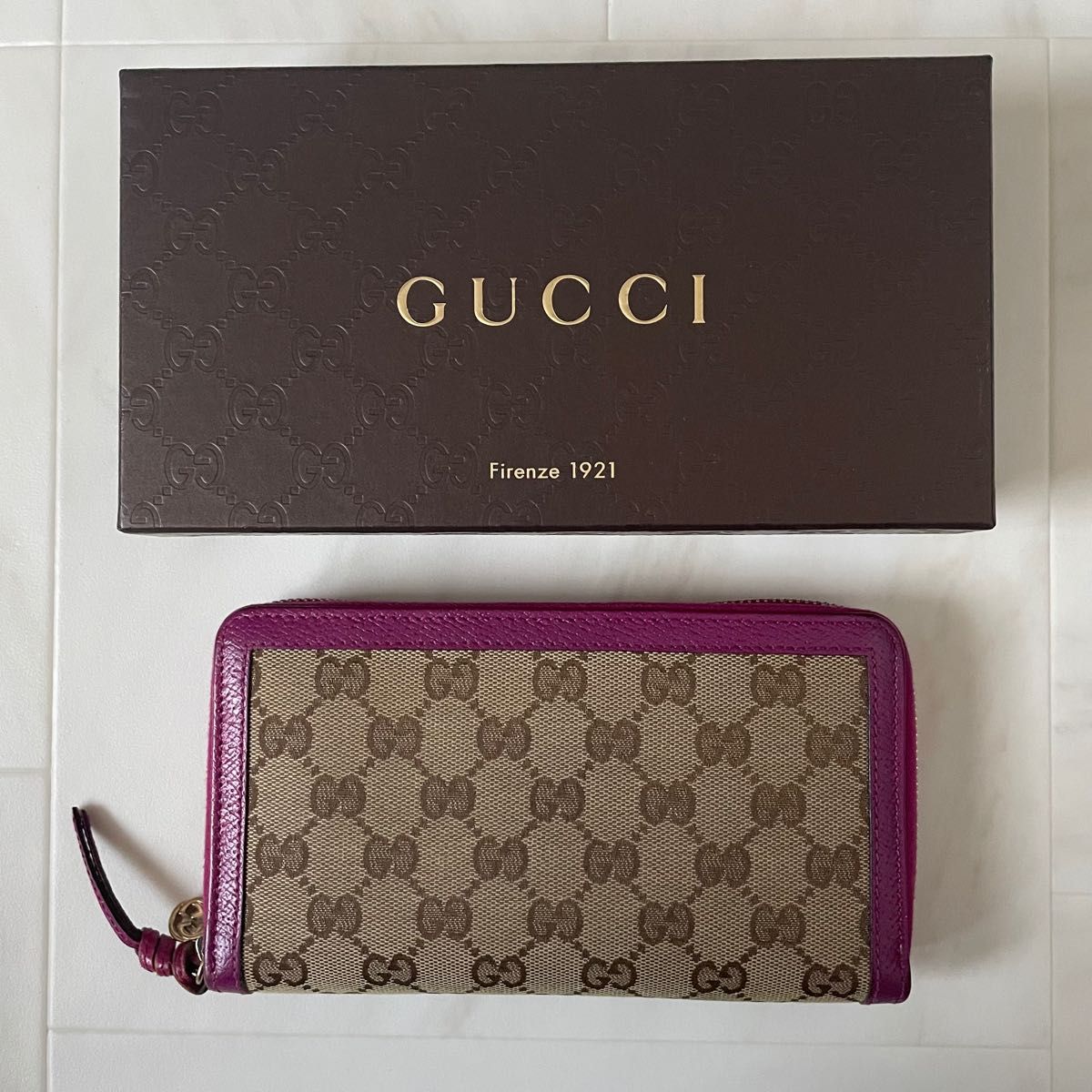 第一ネット 232431 キャンバス 長財布 グッチ GUCCI 0416 GG 箱付 長