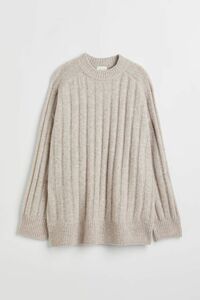 H&Mオーバーサイズリブニットセーター(大きめS)