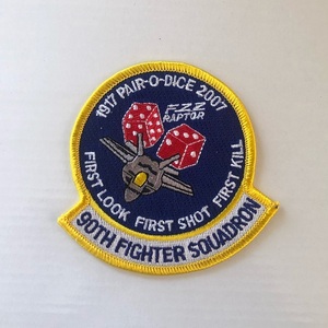 米空軍 90th FIGHTER SQ FIRST LOOK FIRST SHOT FIRST KILL パッチ