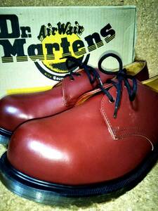 【Dr.MARTENS】ドクターマーチン 英国製 1925 PW スチールトゥ 3ホールシューズ UK10 (29cm ) イングランド製 チェリーレッド【未使用品】