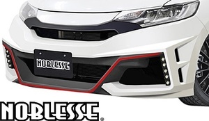 【M's】 HONDA フィット3 GK5/GP5 ( 前期/中期 ) NOBLESSE マークレスグリル一体式 フロントバンパー Type RACING ／／ FRP GK-FB-010