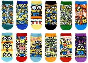 minions ミニオンズ カラフル靴下3 12足セット 19～24cm