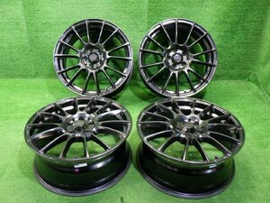 中古 17インチ 17×7J 5穴 社外 ウェッズスポーツ SA-72R アルミホイール 4本セット 美品 プリウス レガシィ フォレスターなど