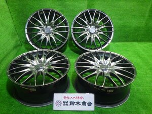 中古 18インチ 18×7.5J 5穴 ワーク スティーズ 社外 アルミホイール 4本セット ヴェゼル エルグランド レヴォーグなど