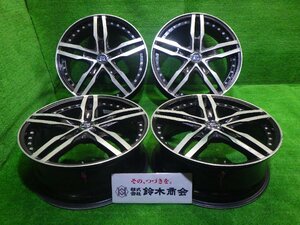 中古 19インチ 19×7.5J 5穴 ロクサーニ プログレス 社外 アルミホイール 4本セット オデッセイ アコード ノア ヴォクシーなど