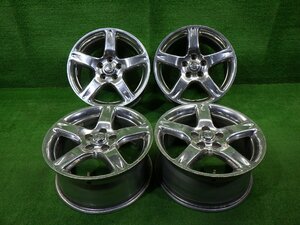 中古 17インチ 17×8J 5穴 トヨタ アリスト純正 アルミホイール 4本セット メッキ 希少 流用など