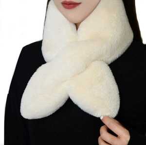 su401flafi- fur tippet lady's tippet soft ivory 