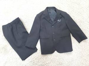 Boys Suit 125A Размер: кошка ◆ Формальная куртка и брюки: черные