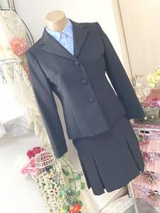  girl 150 size : Hiromichi Nakano [hiromichi nakano] formal jacket & pleated skirt & long sleeve shirt : black | purple point . check pattern 