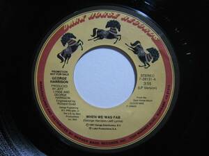 【7”】 GEORGE HARRISON / ●プロモ STEREO/STEREO● WHEN WE WAS FAB US盤 ジョージ・ハリスン FAB