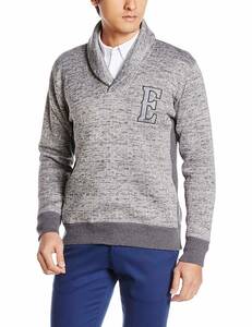 エドウィン ゴルフ フリース ショールカラー プルオーバー XLサイズ 定価22000円 ヘリンボーン グレー EDWIN GOLF FLEECE SHAWLCOLLAR