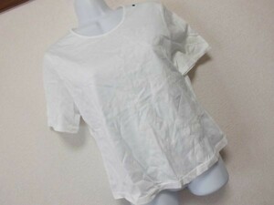 assk1052* ##MONGRE## short sleeves embroidery cut and sewn tops ound-necked T-shirt white M size cotton 100% made in Japan 