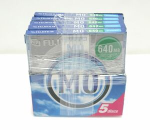  Fuji Film FUJIFILM MO диск не использовался товар 5 шт. комплект номер образца MOR-640WN D5P 640MB