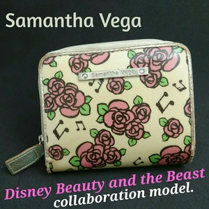Samantha　Vega　サマンサ　ベガ　ディズニー　美女と野獣　コラボ　2つ折り　財布　中古　C344
