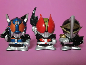 仮面ライダー電王３種セット(ソードフォーム＆ロッドフォーム＆アックスフォーム)　ソフビ指人形／ちびコレバッグ／入札条件厳守！