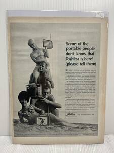 1967年10月20日号LIFE誌広告切り抜き【Toshiba 東芝】アメリカ買い付け品60sビンテージUSAインテリア電化製品