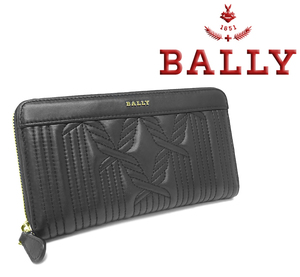 【送料無料 美品】 バリー BALLY ラウンドファスナー長財布 ステッチ レザー ブラック ゴールド ピンク ベージュ メンズ レディース 大容量