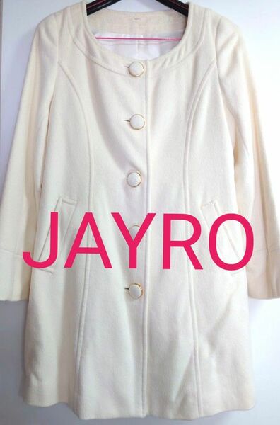 ※訳あり価格 JAYRO ノーカラーAラインアンゴラコート