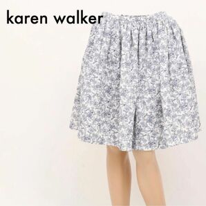 カレンウォーカー　karenwalker 花柄フレアスカート ミニスカート