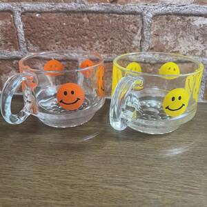 gala spade * Vintage Showa Retro Smile smile( yellow . orange. set )