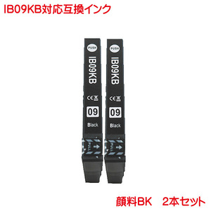 IB09KB 顔料 ブラック EP社 対応 互換インク 2本セット PX-M730F に ブラック 高品質 印刷 IB09KA の 大容量 タイプ