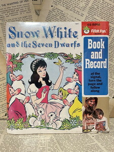 ☆1960年代/白雪姫と7人のこびと/レコード&ブック/即決ビンテージ/ディズニー/Snow White and the Seven Dwarfs/Book & Record(60s) RE-010