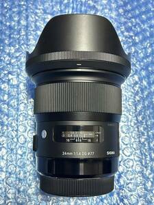 美品 新品購入 即決おまけ付 SIGMA シグマ 24mm F1.4 DG HSM Art アート Canon用