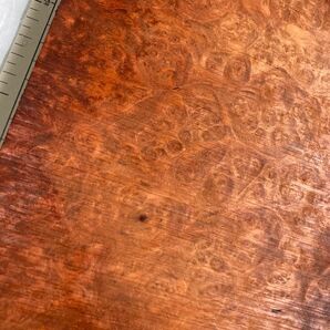 天然銘木　極上花梨瘤板材縮み杢入り　厚さ約18〜19mm 15年以上の室内乾燥品で水拭きして撮影　各種クラフト材に